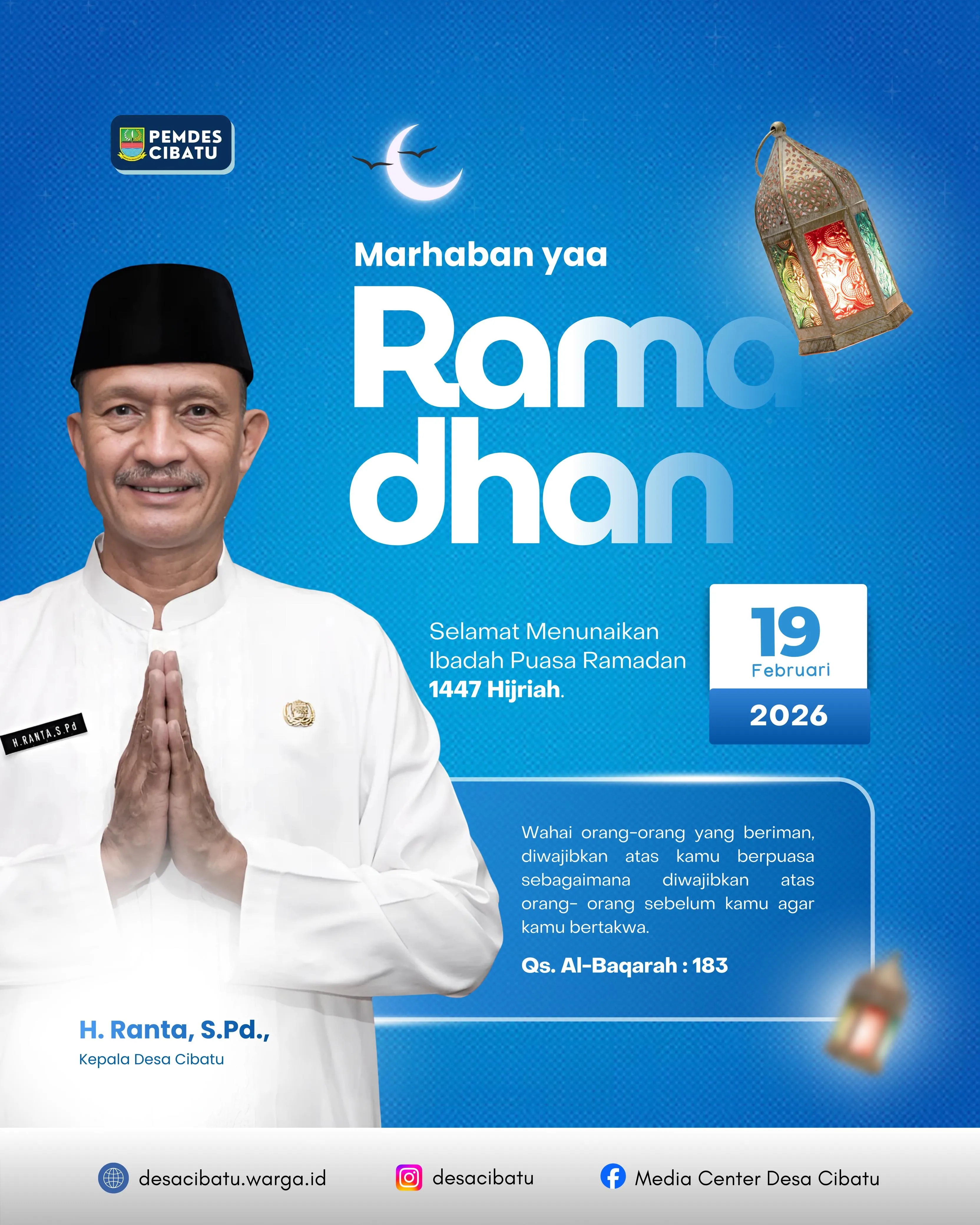 Marhaban yaa Ramadhan.